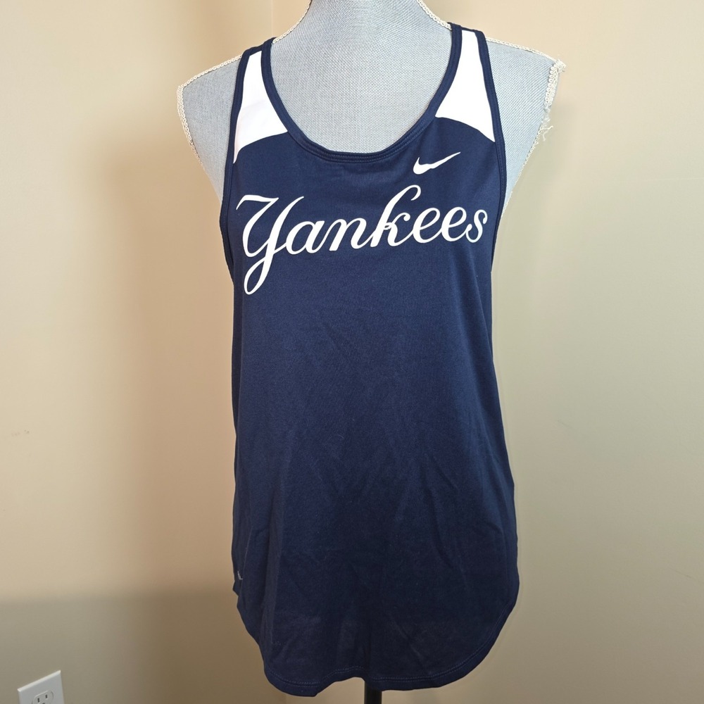 Nike New‎ York Yankees Dri-Fit Racerback Tank Top Women's Small Navy MLB